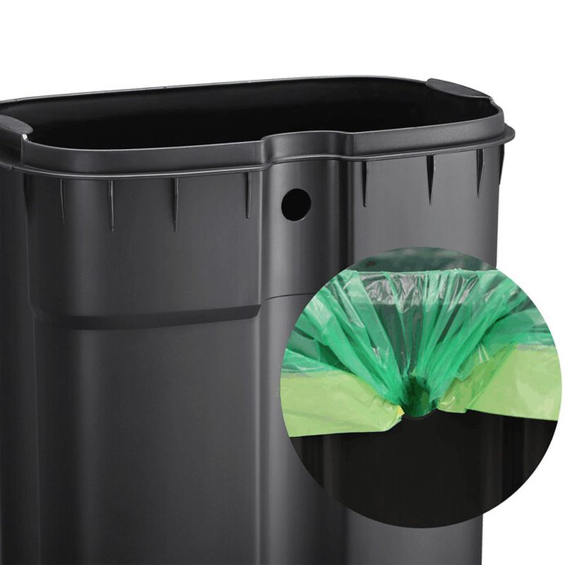 Kôš na odpadky, kovový, čierny – 30 l