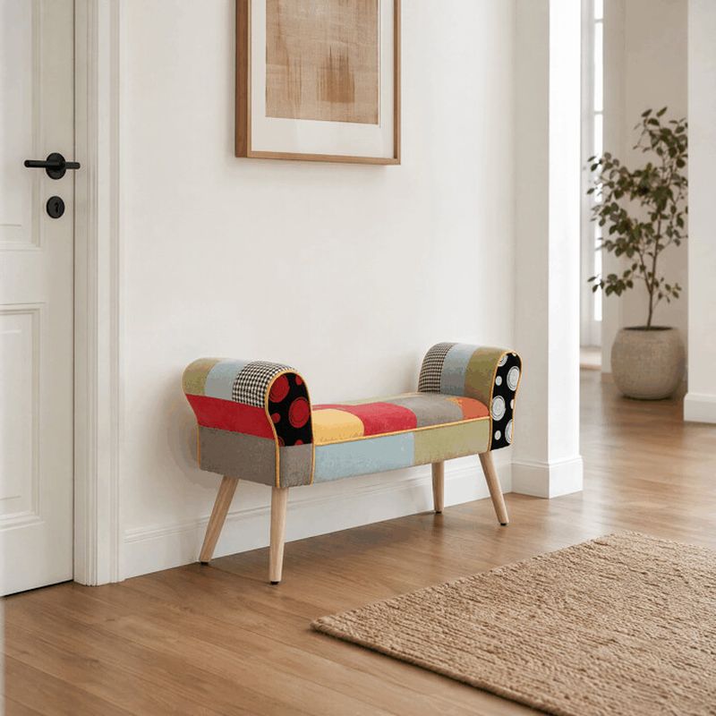 Taburet, 103 cm, viacfarebná látka, v škandinávskom štýle