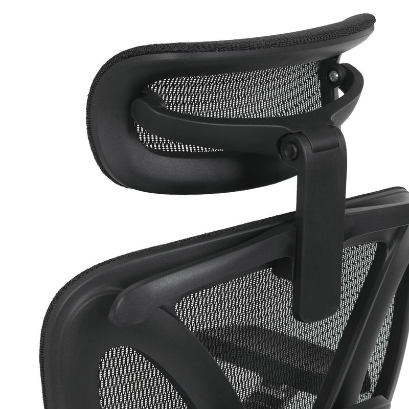 Ergonomická kancelárska stolička, čierna, so sieťovaným operadlom