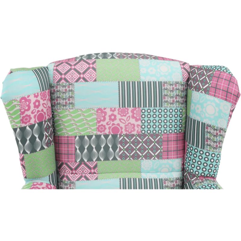 Kreslo ušiak, látka patchwork M1