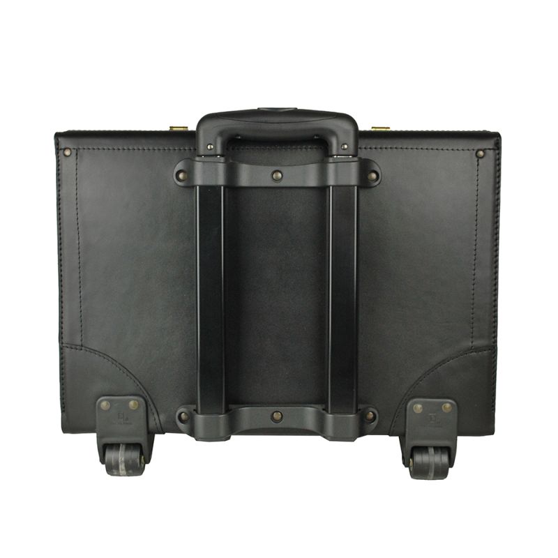 Cestovný kufor s mechanikou v čiernej farbe