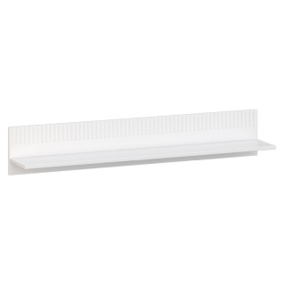 Moderná závesná polica, 127cm, biela