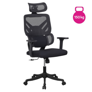 Ergonomické kancelárske kreslo v čiernej sieťovine