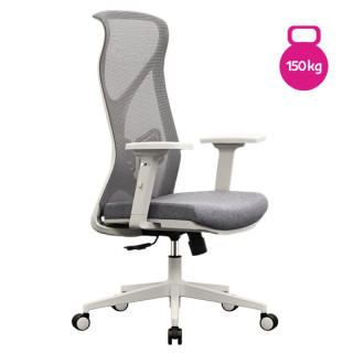 Ergonomické kancelárske kreslo sivé s nosnosťou 150 kg