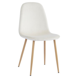 Komfortná stolička béžová Dulux Velvet látka