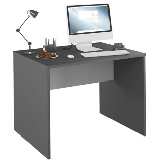 Moderný PC stôl z kvalitnej DTD, grafit/biela, 100cm