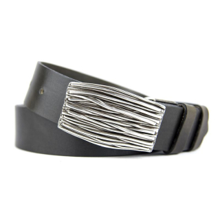 Kožený opasok STEM, šírka 4cm - Olivová