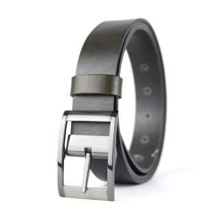 Kožený opasok FREEDOM, šírka 3.3cm - Olivová
