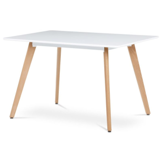 Jedálenský stôl obdĺžnikový s bielou MDF doskou 120x80