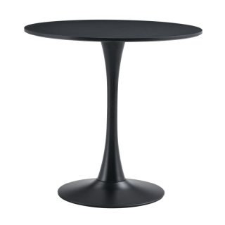 Jedálenský stôl s moderným dizajnom, čierna, priemer 80 cm
