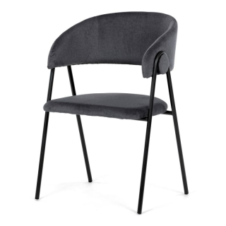 Elegantná jedálenská stolička v šedej farbe
