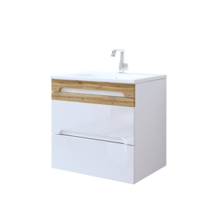 Kúpeľňová skrinka WHITE 822 biela/biely vysoký lesk
