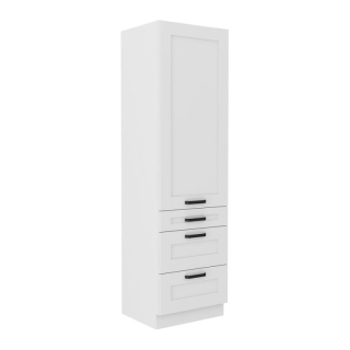 Vysoká skrinka, biela, 60 DKS-210 3S 1F, 1x dvierka, 3x zásuvka