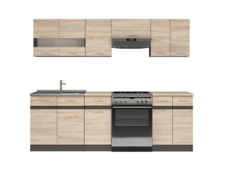 Kuchynská linka 240 dub sonoma-Dub wenge