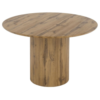 Jedálenský stôl, MDF dub, priemer 120 cm
