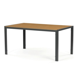 Obdĺžnikový záhradný stôl, polywood vo farbe dub