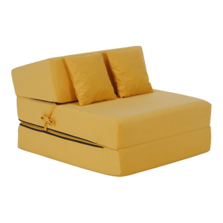 Skladací matrac do tvaru kresla, žltá