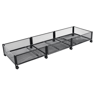 Organizér pod posteľ s kolieskami čierny, 120x40
