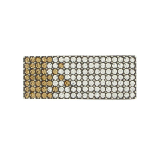 Luxusná kovová pracka SWAROVSKI BROWN, 20 mm