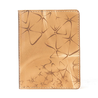 Handmade kožený zápisník – gravírovaný motív Abstrakt