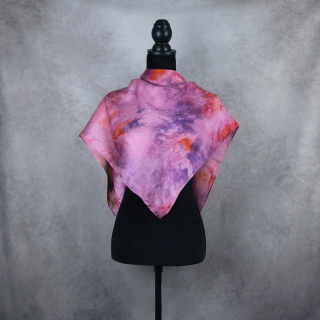 Hodvábna šatka LIMITED_291, 90x90cm, Vyrobená na Slovensku