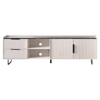 Elegantný TV stolík RTV2D2S, kašmír, tmavý mramor