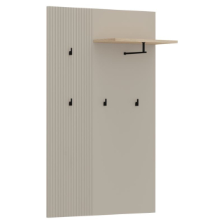 Dizajnový vešiakový panel 85, sivohnedá Taupe, dub silverjack