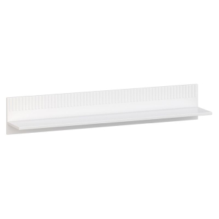 Moderná závesná polica, 127cm, biela