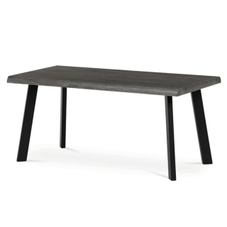 Konferenčný stolík 120cm, MDF doska sivý dub, nohy čierny kov