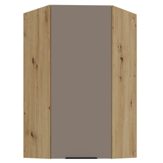 Horná rohová skrinka 60x107cm, sandgrau, dub artisan