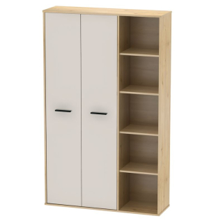 Luxusná skriňa s regálom, dub artisan, kašmír