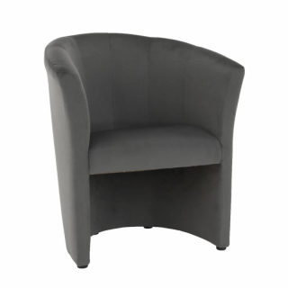 Elegantné kreslo, sivá látka