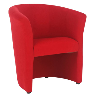 Elegantné kreslo, červená látka