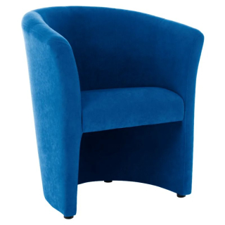 Elegantné kreslo, tmavomodrá látka