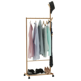 Pojazdný vešiak TYP 1, bambus, šírka 60cm