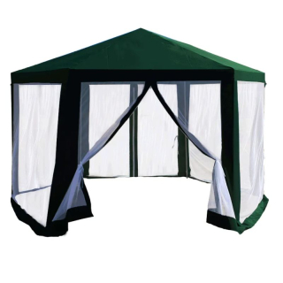 Stanový altánok do záhrady, 3,9x2,5x3,9m, zelená/biela