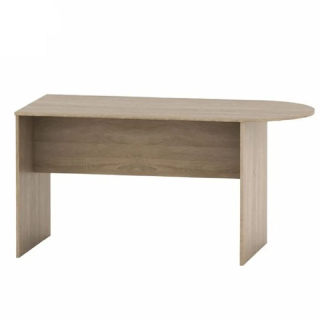 Klasický kancelársky stôl s oblúkom, 150 cm, dub sonoma
