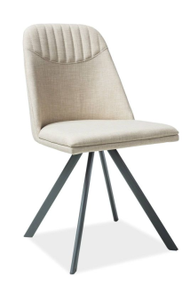Elegantná čalúnená stolička, sivá/bežová