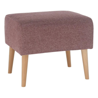Elegantný taburet, staroružová/buk
