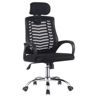 Jednoduché kancelárske elegantné kreslo v čiernom prevedení
